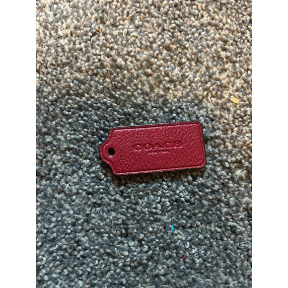 Coach Ellis Red Pebbled Leather Shoulder Handbag Tote Purse Red 33961 - Picture 4 of 4